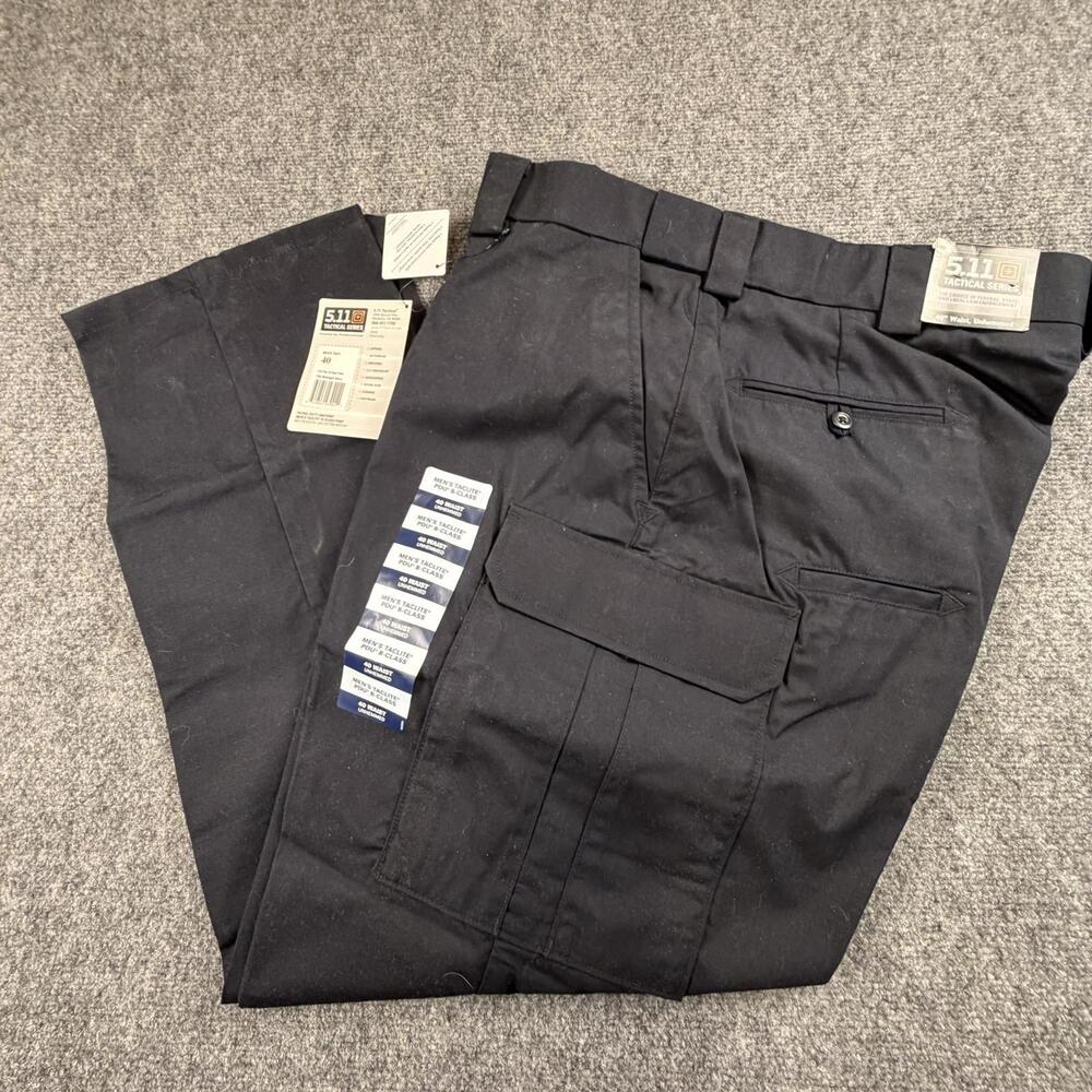 5.11 Tactical Men's Taclite PDU B-Class Pant 74371 Navy 40 Unhemmed NWT #1183